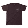 Acadia Line Map and Compass Short Sleeve Unisex Tee in Wine Heather