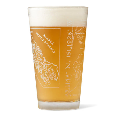 Alaska Map Pint Glass - McGovern & Company