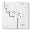 Arches National Park Line Map Coasters (Set of 4)