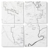 Arches National Park Line Map Coasters (Set of 4)