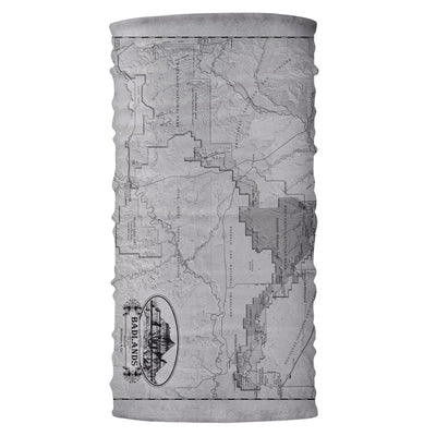 Badlands Black & White Map Bana