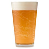 Badlands National Park Line Map Pint Glass