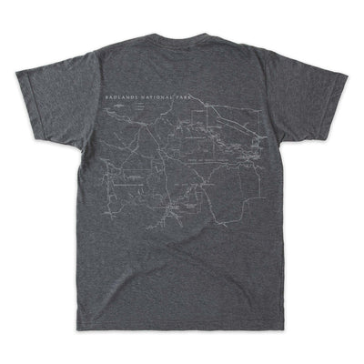 Badlands National Park Unisex Map Tee