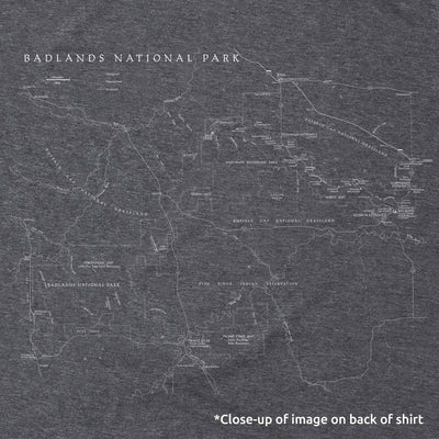 Badlands National Park Unisex Map Tee