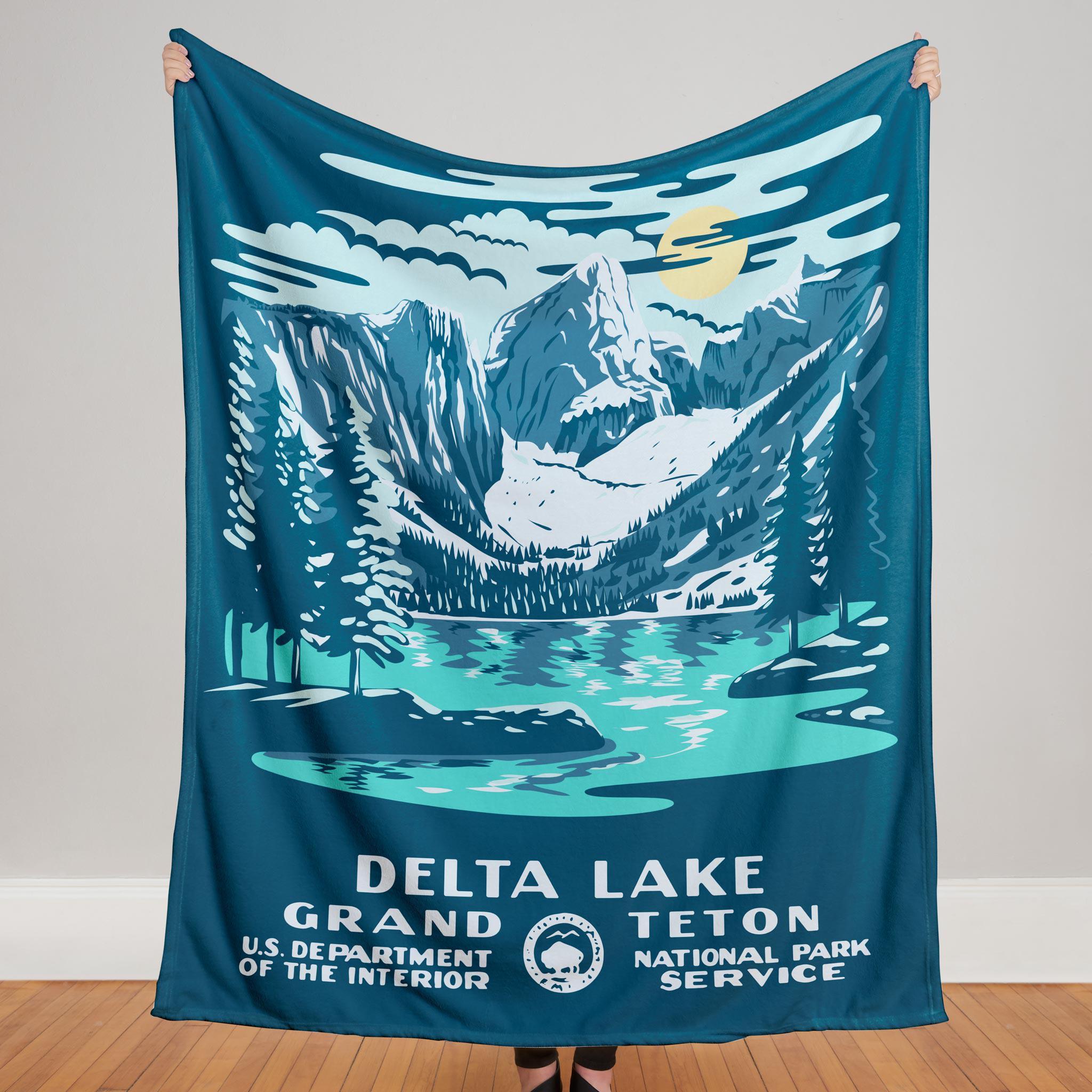 Delta Lake Grand Teton National Park WPA Blanket McGovern Outdoor