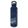 Glacier Constellations Insulated Water Bottle in Navy Blue