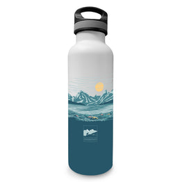 Glacier National Park WPA Insulated Water Bottle in White