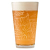 Grand Canyon Aerial Illustration Pint Glass