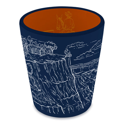 Grand Canyon Aerial Illustration Shot Glass