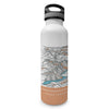 Grand Canyon Contour Lines Insulated Water Bottle in White