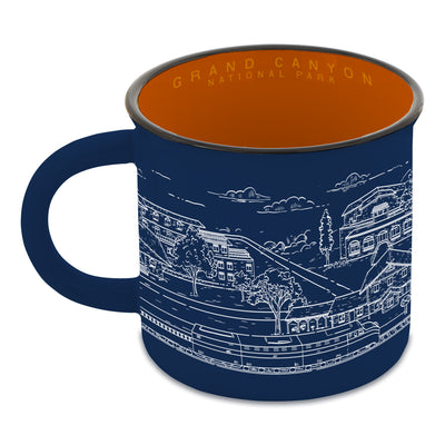 Grand Canyon National Park Aerial Illustration Camp Mug