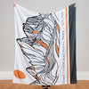 Grand Teton National Park Contour Lines Blanket