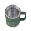 Grand Teton National Park Line Map Coffee Tumbler in Green