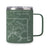 Grand Teton National Park Line Map Coffee Tumbler in Green