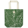 Grand Teton National Park Line Map Recycled Canvas Tote Bag