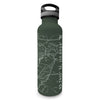 Grand Teton National Park Map Insulated Water Bottle