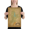 Grand Teton National Park Map Poster