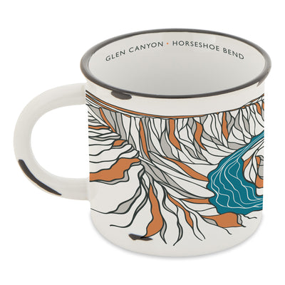 Horseshoe Bend Glen Canyon Contour Lines Camp Mug