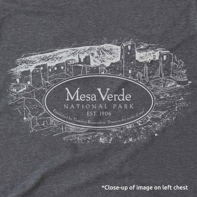 Mesa Verde National Park Map Unisex Long-Sleeve Tee