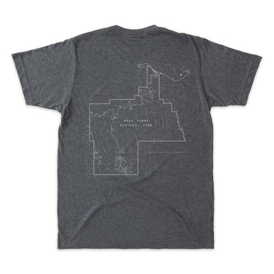 Mesa Verde National Park Map Unisex Tee