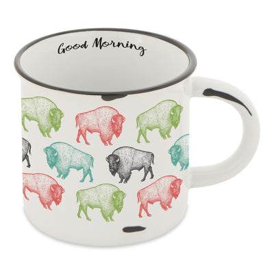 Multicolor Bison Pattern Camp Mug