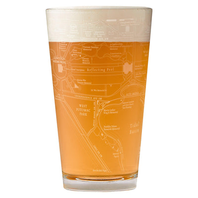 National Mall Line Map Pint Glass