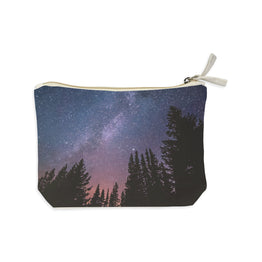 Night Sky Recycled Canvas Zip Pouch