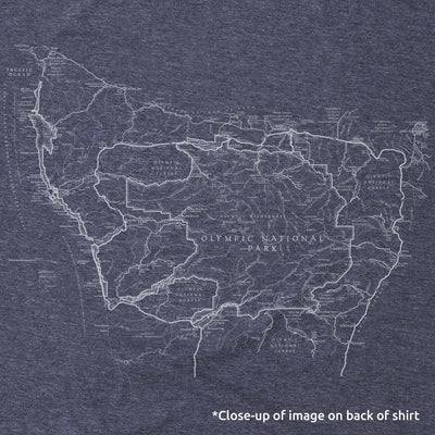 Olympic National Park Map Unisex Tee