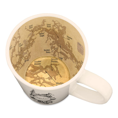 Oregon Caves Vintage Map Latte Mug