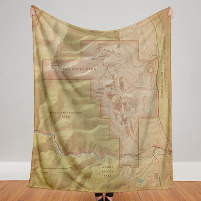 Red Rocks Colorado Map Blanket