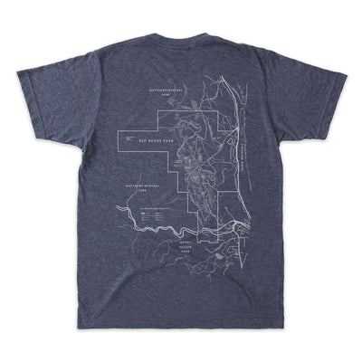 Red Rocks Park Map Unisex Tee