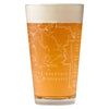 Rocky Mountain National Park Line Map Pint Glass