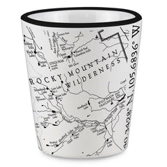 Colorado Beer Glasses Rocky Mountain National Park Topographic Map