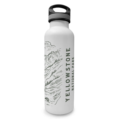 Yellowstone Aerial Illust. Insulated Water Bottle