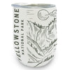 Yellowstone Aerial Illustration Wine Tumbler