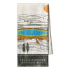 Yellowstone Grand Prismatic Contour Lines Flour Sack Towel