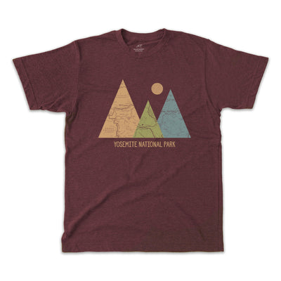 Yosemite Triangle Maps Short-Sleeve Unisex Tee